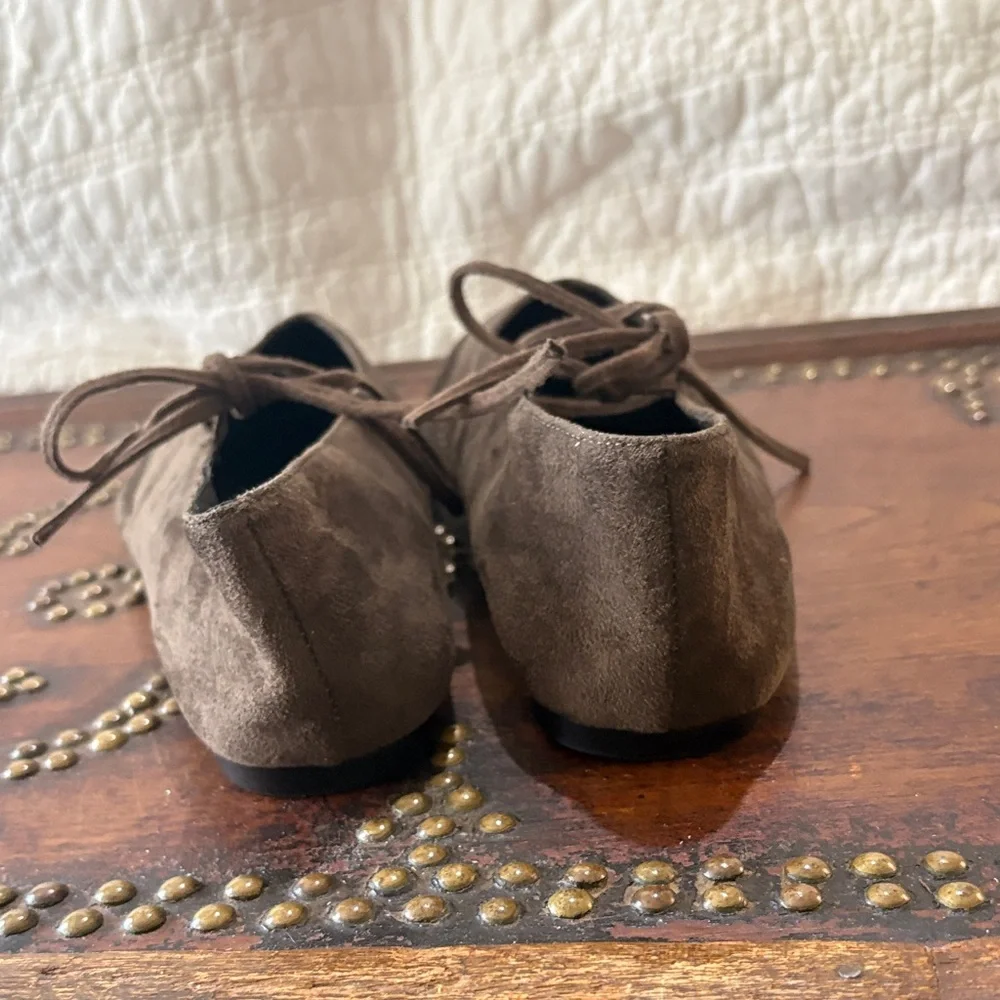 Source Unknown Brown Suede Ballet Flats - Picture 4 of 6